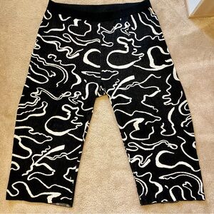 Eloquii Black and White Wide Leg Pants